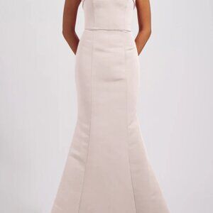 NWT Amsale Jaylin Strapless Dress in Champagne, size 8